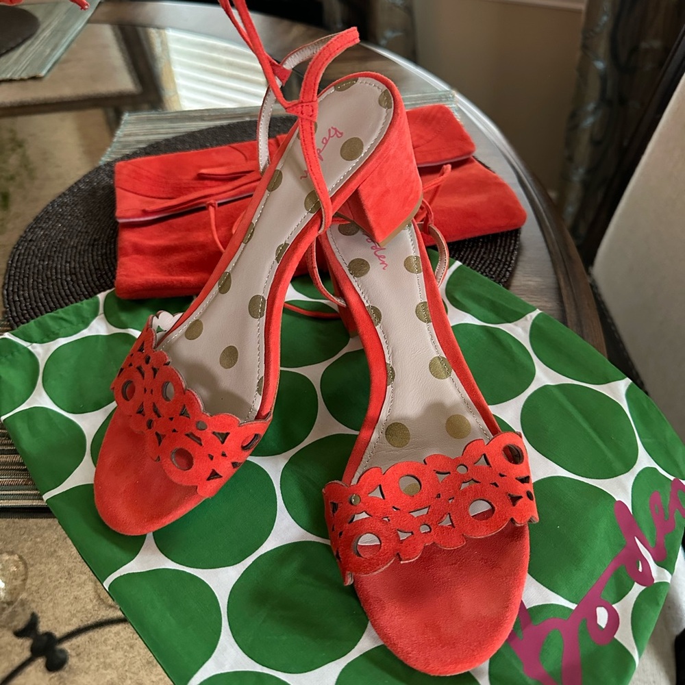 BODEN Jocelyn Mid Heels & Octavia Clutch - Size 39/US 8 - Picture 6 of 15